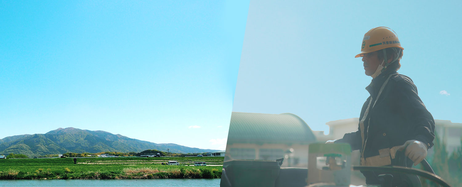 道路をつくる現場の風景